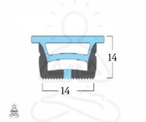 سیلیکونی 14در14 لبه دار